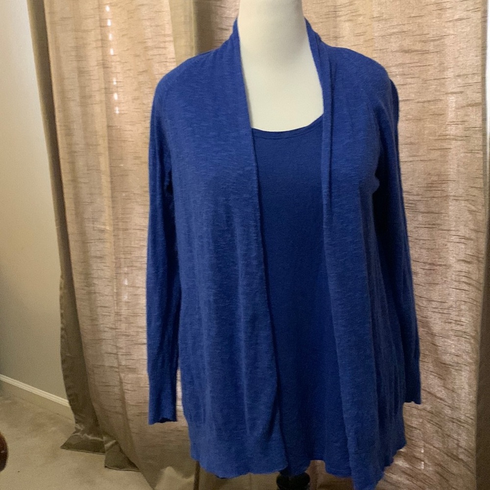 Eileen Fisher  Linen Cardigan and Shell